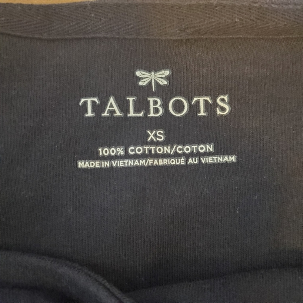 Talbots Navy Cotton Knit Dress - Picture 4 of 5